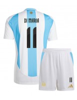 Argentina Angel Di Maria #11 Domácí dres pro děti Copa America 2024 Krátký Rukáv (+ trenýrky)